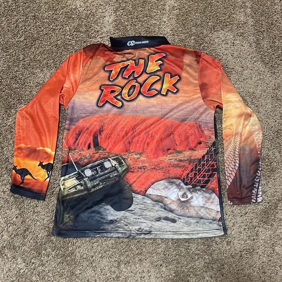 OZ Fishing Shirts “The Rock” Men’s Medium Long Sleeve All Over Graphic Print - Picture 2 of 9